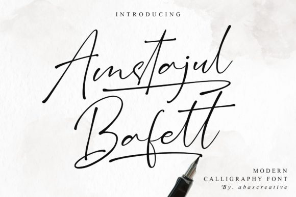 Amstajul Bafett: A Delicate Script Font for Editorial Elegance