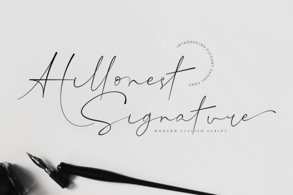 Hillonest Signature: A Premium Handwritten Font for Editorial Design
